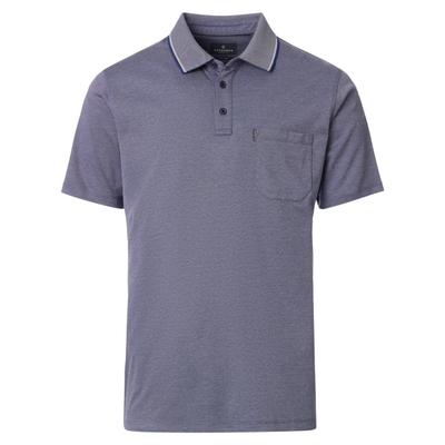 Poloshirt CASAMODA "CASAMODA Polo-Shirt uni", Herren, Gr. L, weiß (weißblau), 55% Baumwolle, 45% Polyester, Shirts