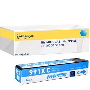 kompatibel für HP 991X cyan Druckerpatrone M0J90AE Tintenpatrone