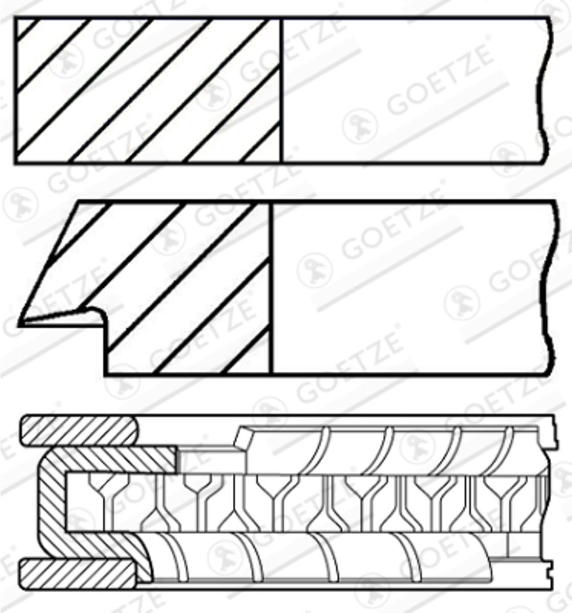 Goetze Engine Kolbenringsatz GOETZE 0843590000