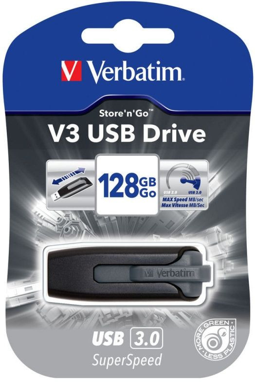 Verbatim Store 'n' Go V3 USB 3.0 Flash Drive 128GB - Zwart