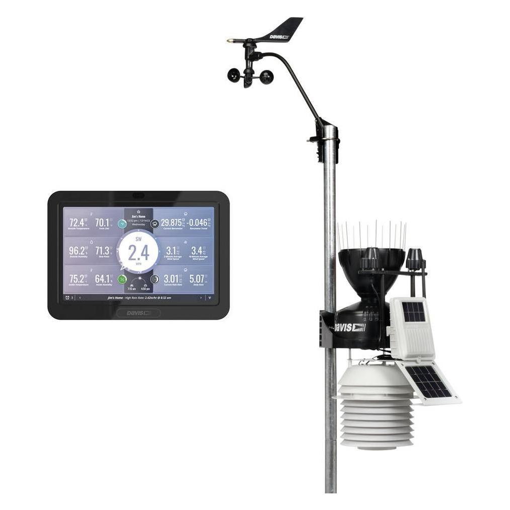 Davis Vantage Pro 2 6263 EU Funk-Wetterstation Wind Regen UV Solar 24h Belüftung (6263EU)
