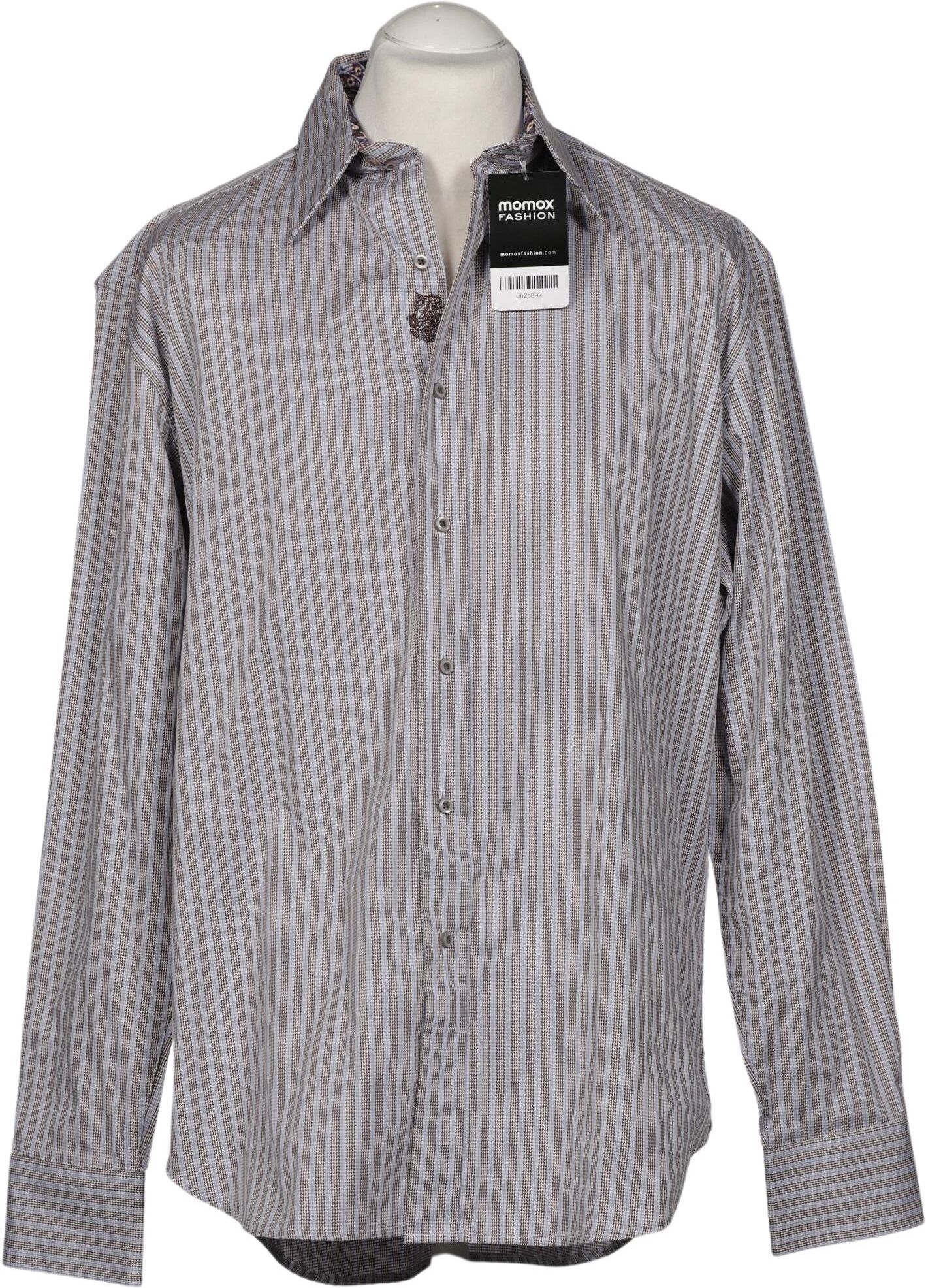 Robert Graham Herren Hemd, Grau, Gr. L, Baumwolle - Second Hand