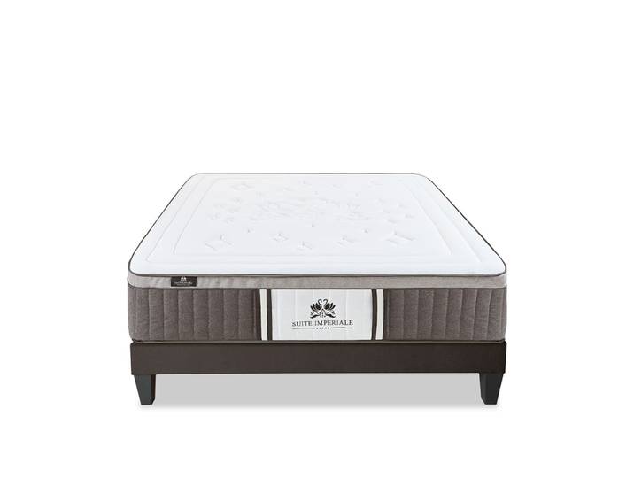 Ensemble matelas sommier bois 140x200