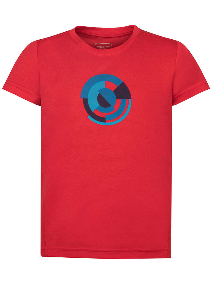 Trollkids Funktionsshirt "Sognefjord T" in Rot - 92