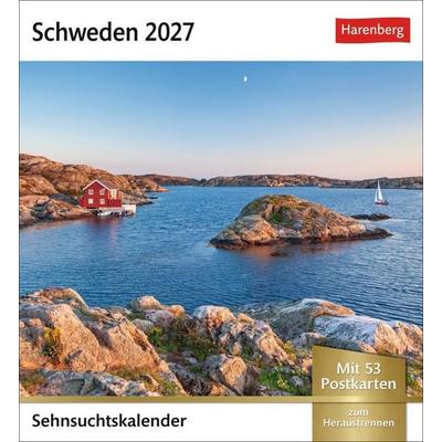 Schweden Sehnsuchtskalender 2027 - Wochenkalender mit 53 Postkarten