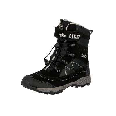 Stiefel LICO "Winterboot Sundsvall VS", Kinder, Gr. 25, schwarz, Synthetik, Schuhe Stiefel