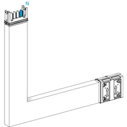 Schneider Electric KSA250DLE43A KSA Winkelelement, 250A, flach PE innen, Wahllänge