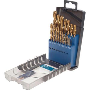 kwb Bohrer Titan HSS, 421820, 19-teiliges Set, DIN 338, Metallbohrer