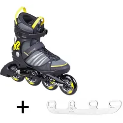K2 POWER 90 II SPEEDLACE LTD Inline Skate inkl. SABRES 4 Schlittschuh Eiskufen - 44,5
