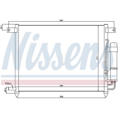 NISSENS Kondensator, Klimaanlage 94641 für PONTIAC