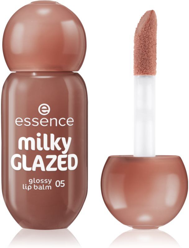essence milky GLAZED tinted lip balm with shine shade 05 Latte-tude 4 ml