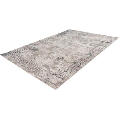 Teppich OBSESSION "My Opal 911", grau (taupe), B:120cm H:10mm L:170cm, Polyester, Teppiche, Teppich, Pastell-Farben, mit Bordüre, ideal im Wohnzimmer & Schlafzimmer