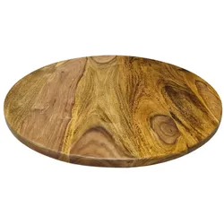 Invicta Drehteller MAKASSAR 50 cm 360° aus Holz, Sheeshamholz, Steinoptik, Ø 50 cm