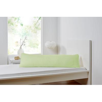 Kissenbezug PRIMERA "Seitenschläferkissen", grün (limone), B:40cm L:140cm, Mako-Jersey, Obermaterial: 100% Baumwolle, Kissenbezüge, Kissenbezug, in weicher Feinjersey-Qualität