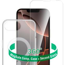 4Smarts 360° Premium Protection Set Hülle + Schutzglas Set Apple iPhone 16e, iPhone 17e Transparent Induktives Laden 541358