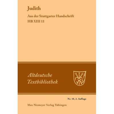 Judith, Taschenbuch von , De Gruyter, 978-3-484-20049-4