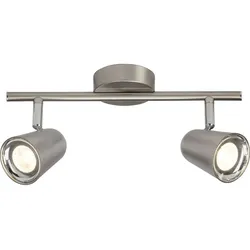 BRILLIANT Lampe Nifty LED Spotrohr 2flg eisen   2x 4W LED integriert SMD, 350lm, 3000K   Köpfe schwenkbar   Energiesparend und langlebig durch LED-Einsatz