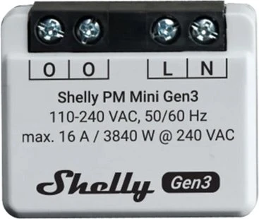 Shelly PM Mini Gen3 Leistungsmessmodul bis zu 16A (WiFi, Bluetooth)