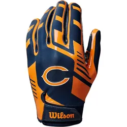 Wilson NFL Chicago Bears Strech Fit Footballhandschuhe blue/orange Adult