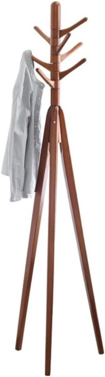 Modern houten kledingrek vloermodel voor jassen en accessoires