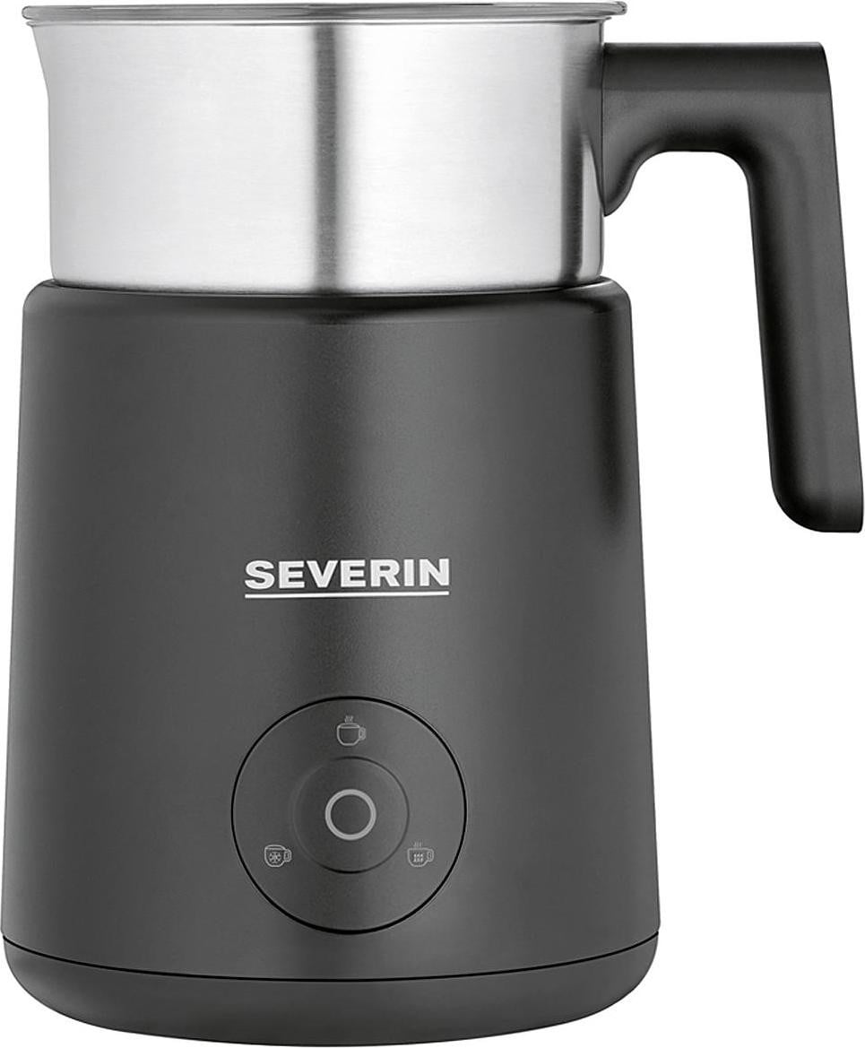 Severin SM 3579 Draadloze elektrische melkschuimer, Zwart/Zilver, 0,4 liter