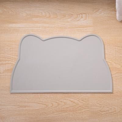 Happy Pet Pantry Paw Guard Silicone Pet Feeding Mat Non Slip Waterproof Food Bowl Placemat grey