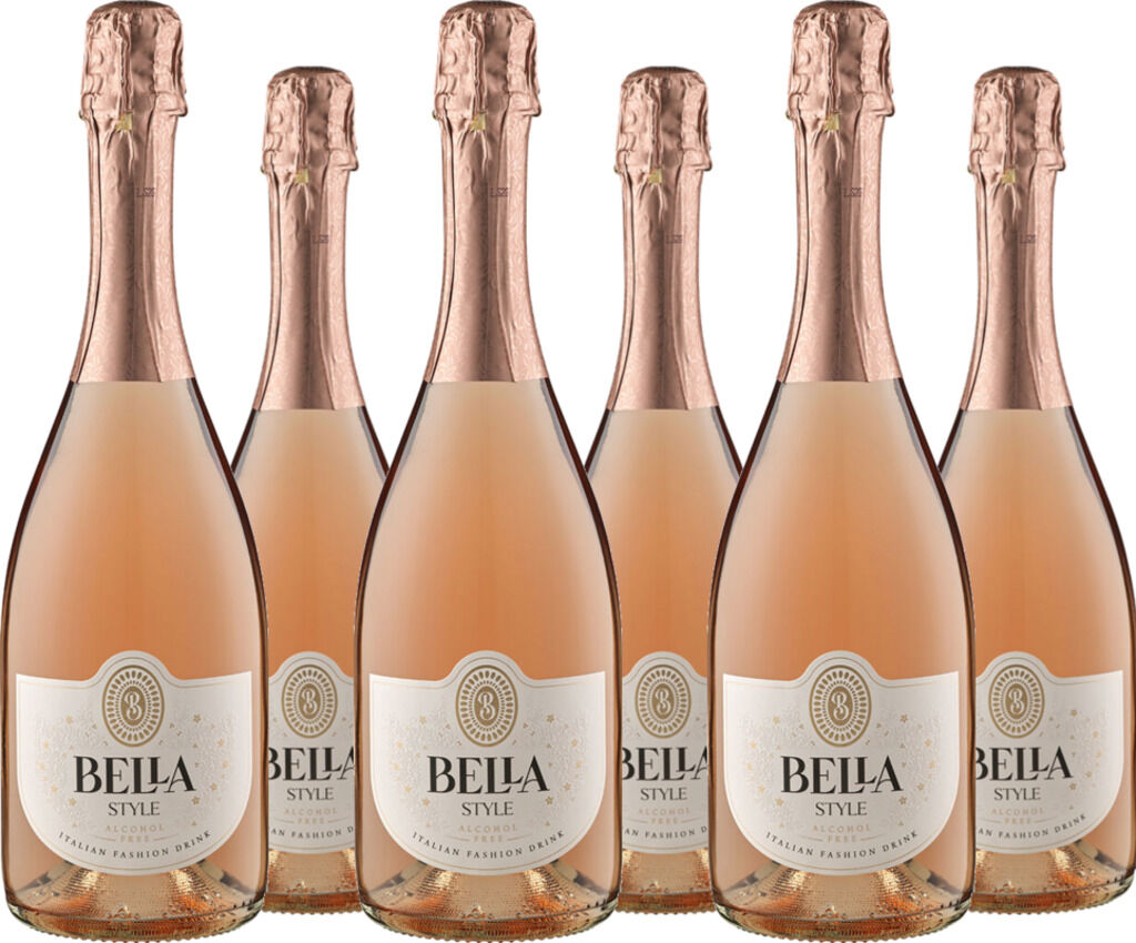 6er Vorteilspaket Bella Style Rosé 0,00% - alkoholfrei  Iris Vigneti