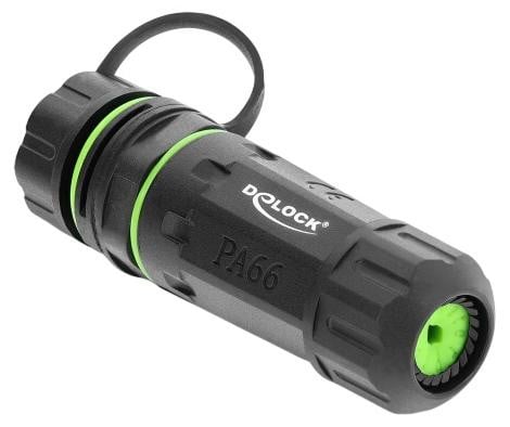 Delock RJ45-kabelconnector Cat.6 met M20 x 1,5 mm schroefdraad en afsluitdop