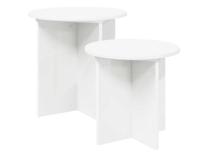 Beistelltisch Set 2 tlg. aus Holzwerkstoff 45x45 cm Helle Holz-Finish, Modernes Design, Leichtbau, Leichtbau für Wohnzimmer und Schlafzimmer