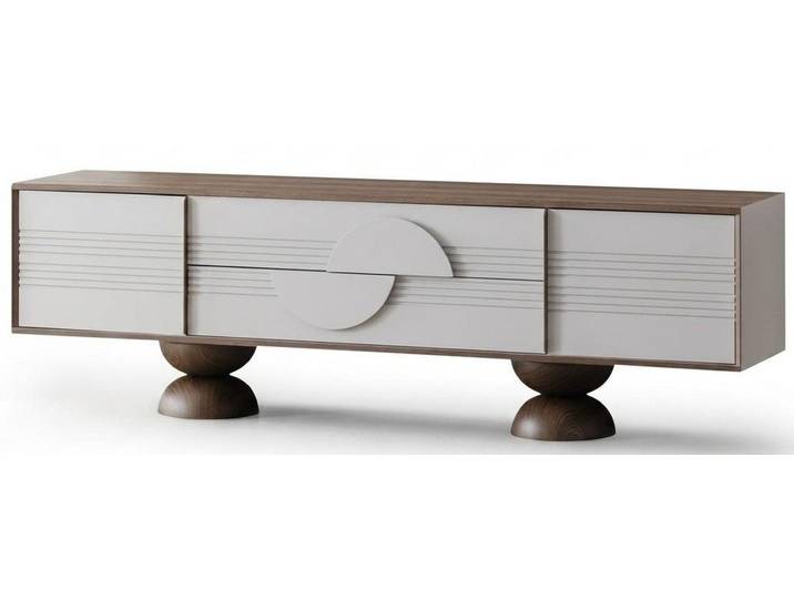 JVmoebel Lowboard Moderner TV Lowboard Weiß Holz Großer Fernsehtisch Wohnzimmer (1-tlg)