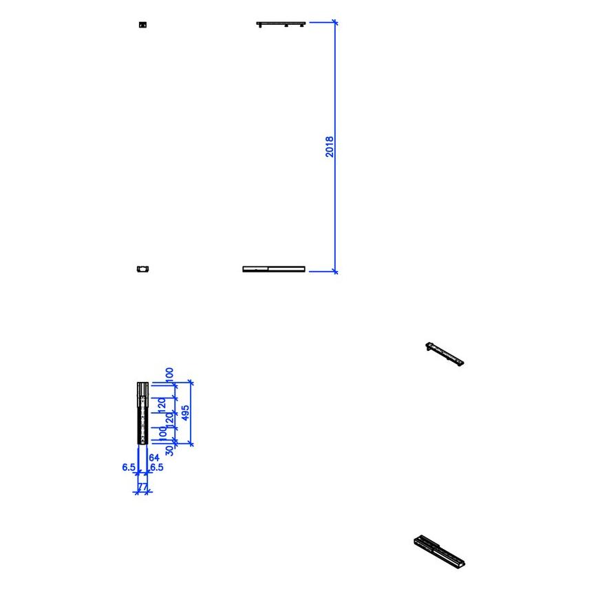 Peka Metall Einfachauszug Single Hochschrank Standard (100.0922.02)