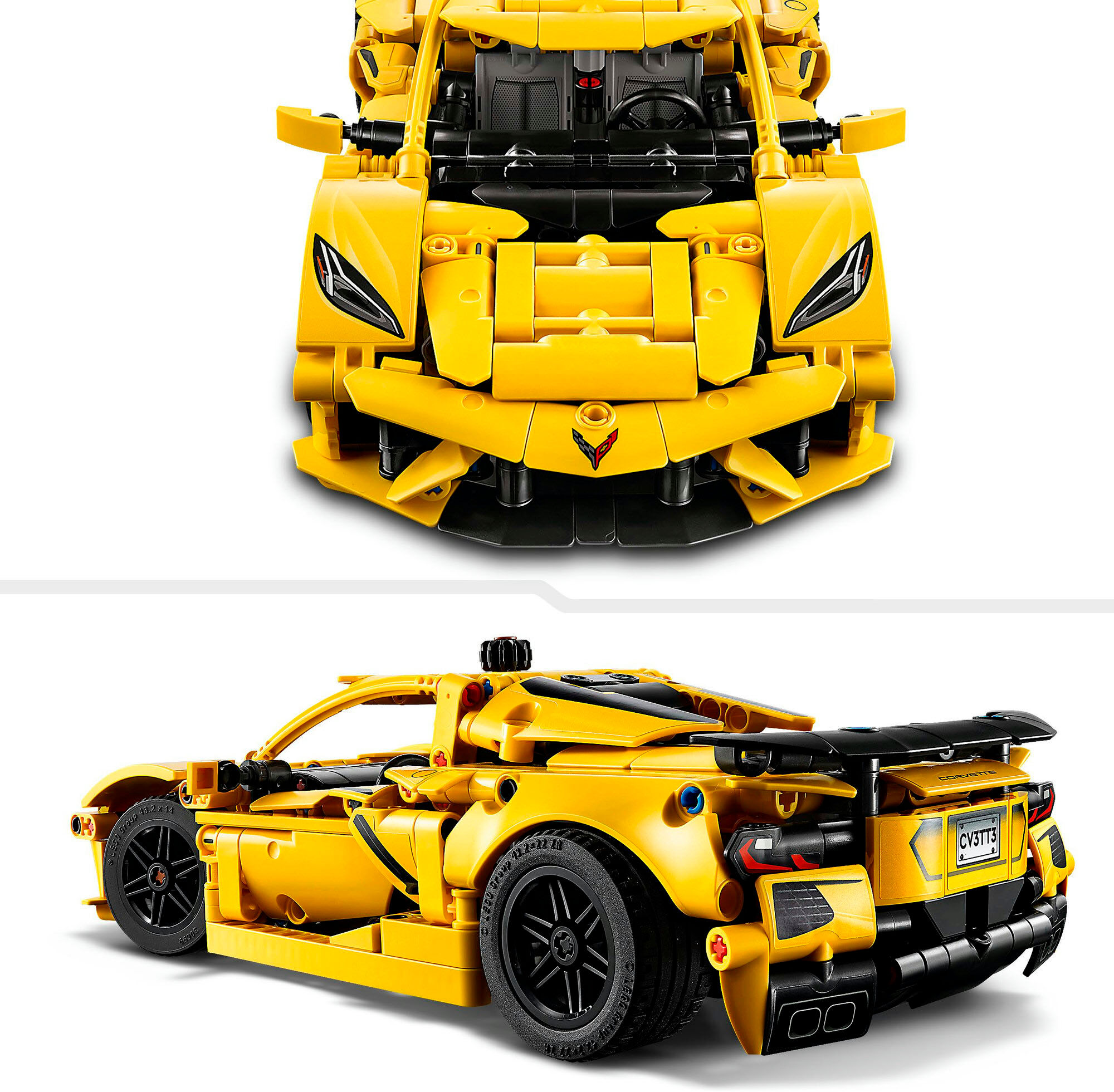 Konstruktionsspielsteine LEGO "Chevrolet Corvette Stingray (42205), LEGO Technic", bunt, Spielbausteine, Kinder, Kunststoff, Konstruktionsspielsteine, Made in Europe