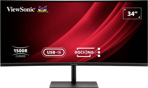 Viewsonic VG3419C-2 LED-Monitor EEK F (A - G) 86.4cm (34 Zoll) 3440 x 1440 Pixel 21:9 3.5 ms DisplayPort, USB-B, USB-C, USB-A