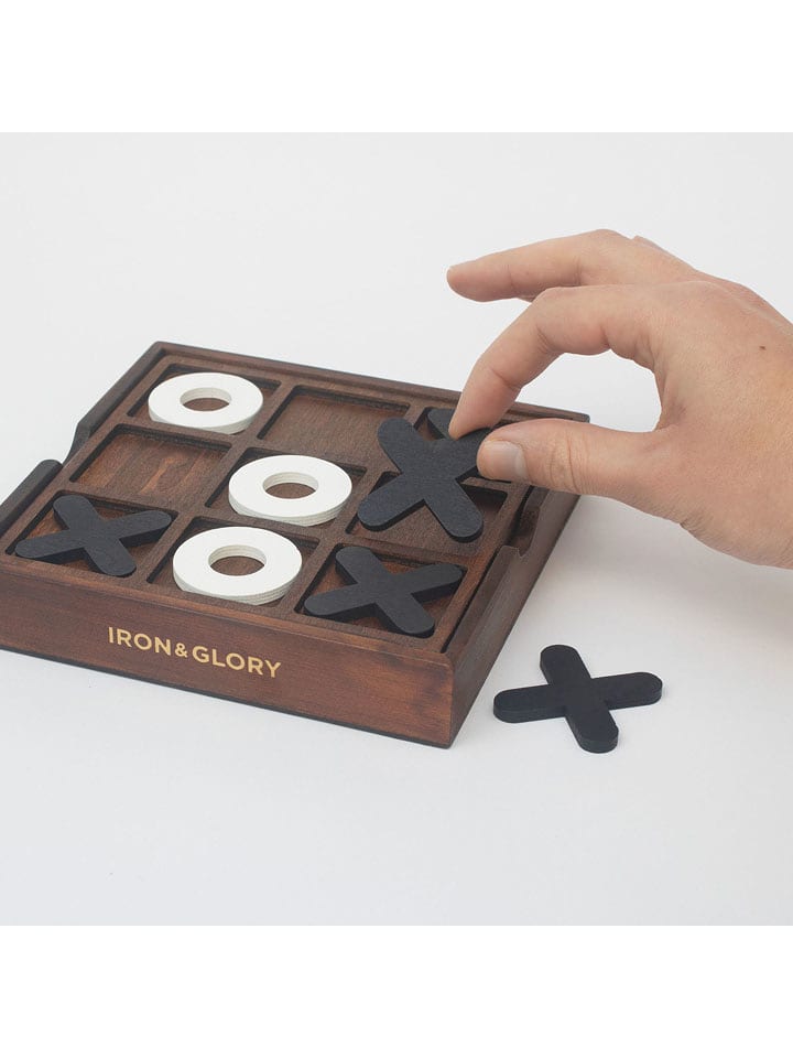 Luckies Original Brettspiel ''Tic-Tac-Toe'' in Braun - ab 8 Jahren - onesize