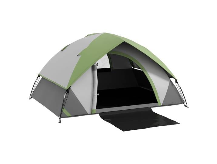 Tente de camping Outsunny pour 2 personnes 210X150X110 cm verte