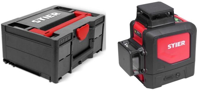 Set STIER Systainer³ II Black Edition + STIER Kreuzlinienlaser 3x360° 903CG