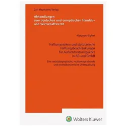 Daber:Haftungsrisiken und statutarische, Fachbücher von Alexander Daber