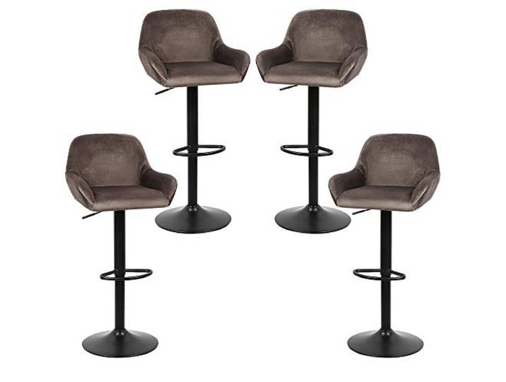 Flyelf Barhocker 4er Set Höhenverstellbar und 360° Drehbar Tresenhocker Barstuhl für Küche Lounge Bar und Cafe (4)