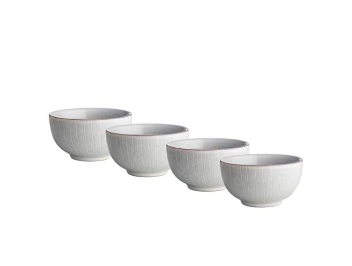BUTLERS 4er-Set Dipschalen Steinzeug - HENLEY - spülmaschinenfest Farbe Grau - 200 ml - Snackschalen für Saucen & Dips - Tapas-Schälchen für Oliven & Antipasti