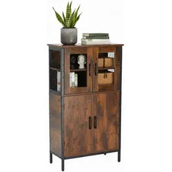 Relaxdays, Vitrine + Buffetschrank, Küchenschrank (60 x 30 x 108 cm)