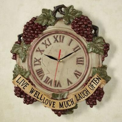 Touch of Class Live Love Laugh Wall Clock Port Small, Small, Port