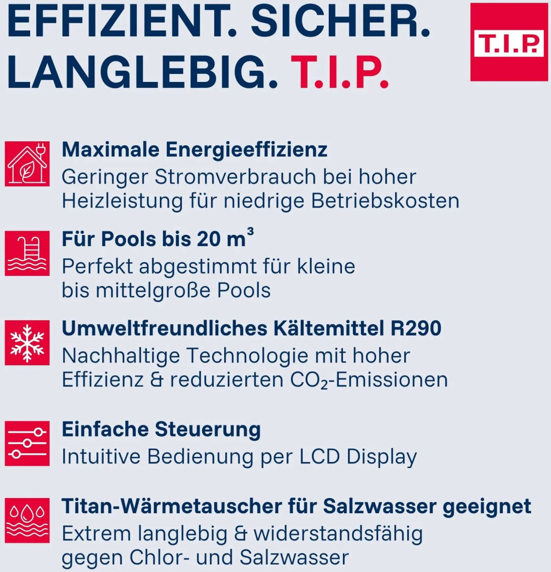 T.I.P. Pool-Wärmepumpe STEAM 25, für Pools bis 20 m³