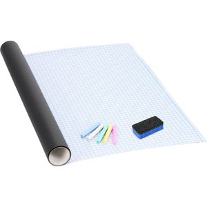 TimeTex Tafelfolie 62850, selbstklebend, 58 x 150 cm, mit Kreide und Schwamm, schwarz