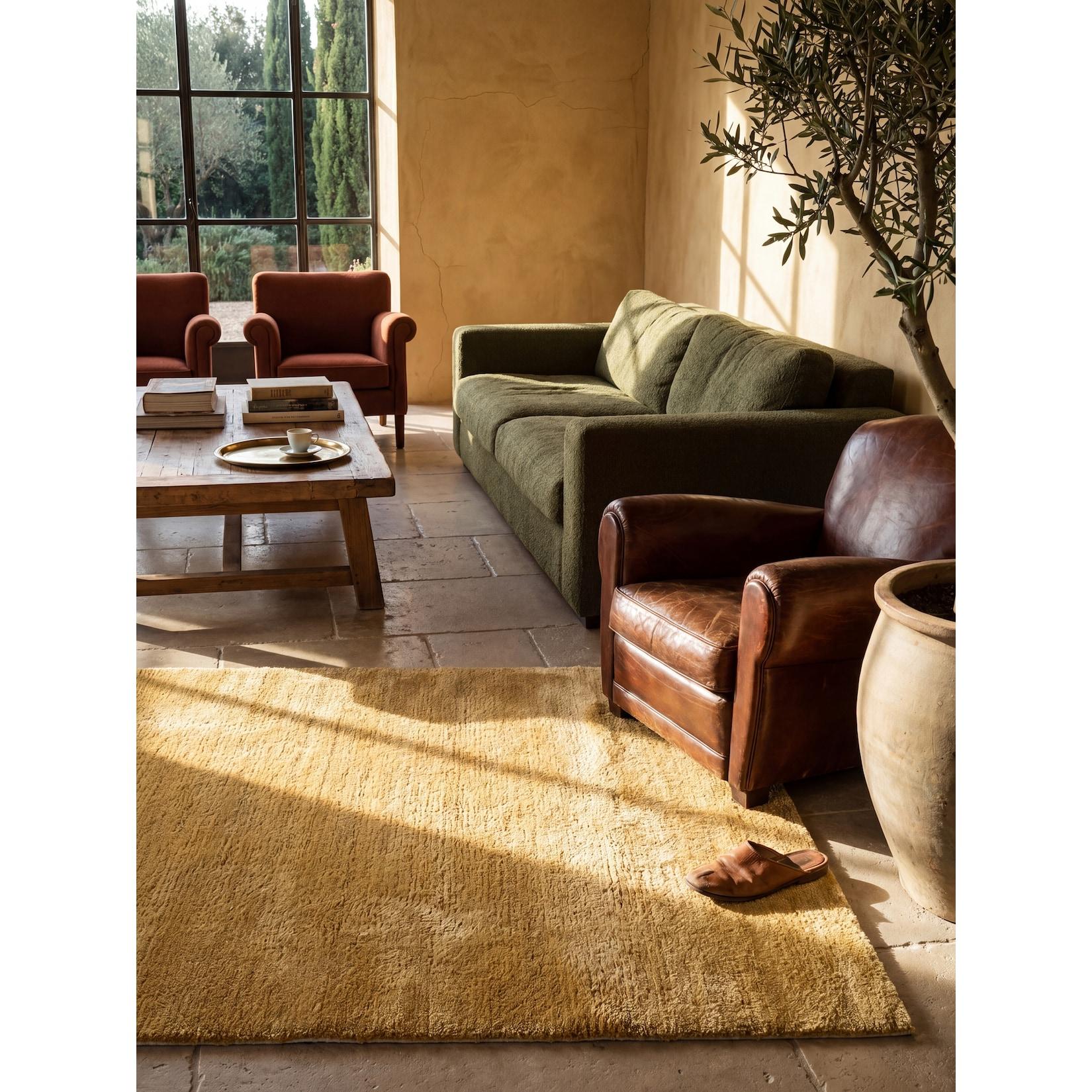 Teppich Hochflor Gold 200x280 cm - ALDAN Kadima Design