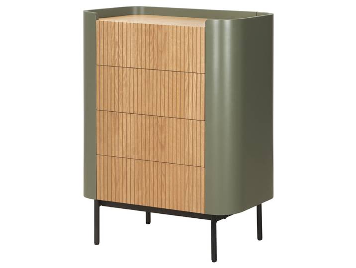 Kommode EKKOR 104cm Grün/Beige/Olivgrün/Eiche