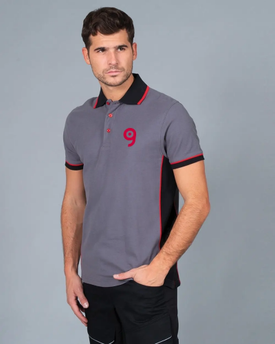 Polo Durban manica corta in cotone, fascia laterale a contrasto Personalizzate o neutre JRC