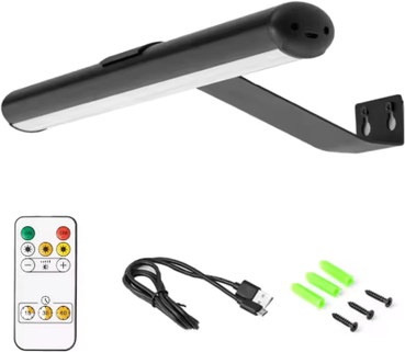 Inspire Picks 4000mAh Rechargeable LED Picture Light Modern Gold Wall Lamp With Remote & 3 Color Dimming 4000mah 33cm