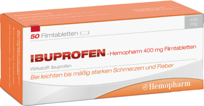 Hemopharm GmbH IBUPROFEN Hemopharm 400 mg Filmtabletten 50 St 07411048