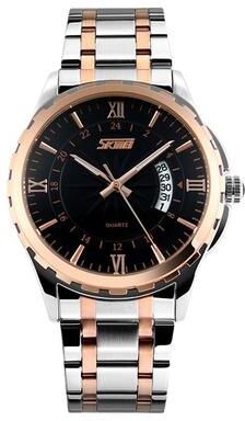 Everyday Crate SKMEI 9069 Quartz Watch Waterproof Stainless Steel Watch Business Dress Watch For Men gold