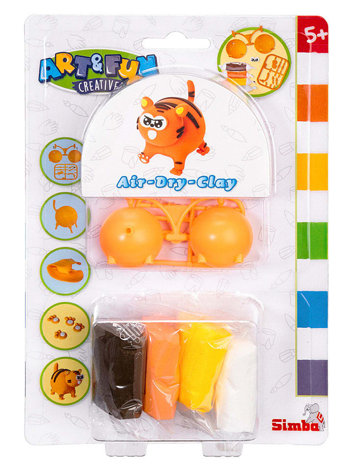 Simba Kreativset "Lufttrocknende Modelliermasse - Tiger" - ab 5 Jahren - onesize